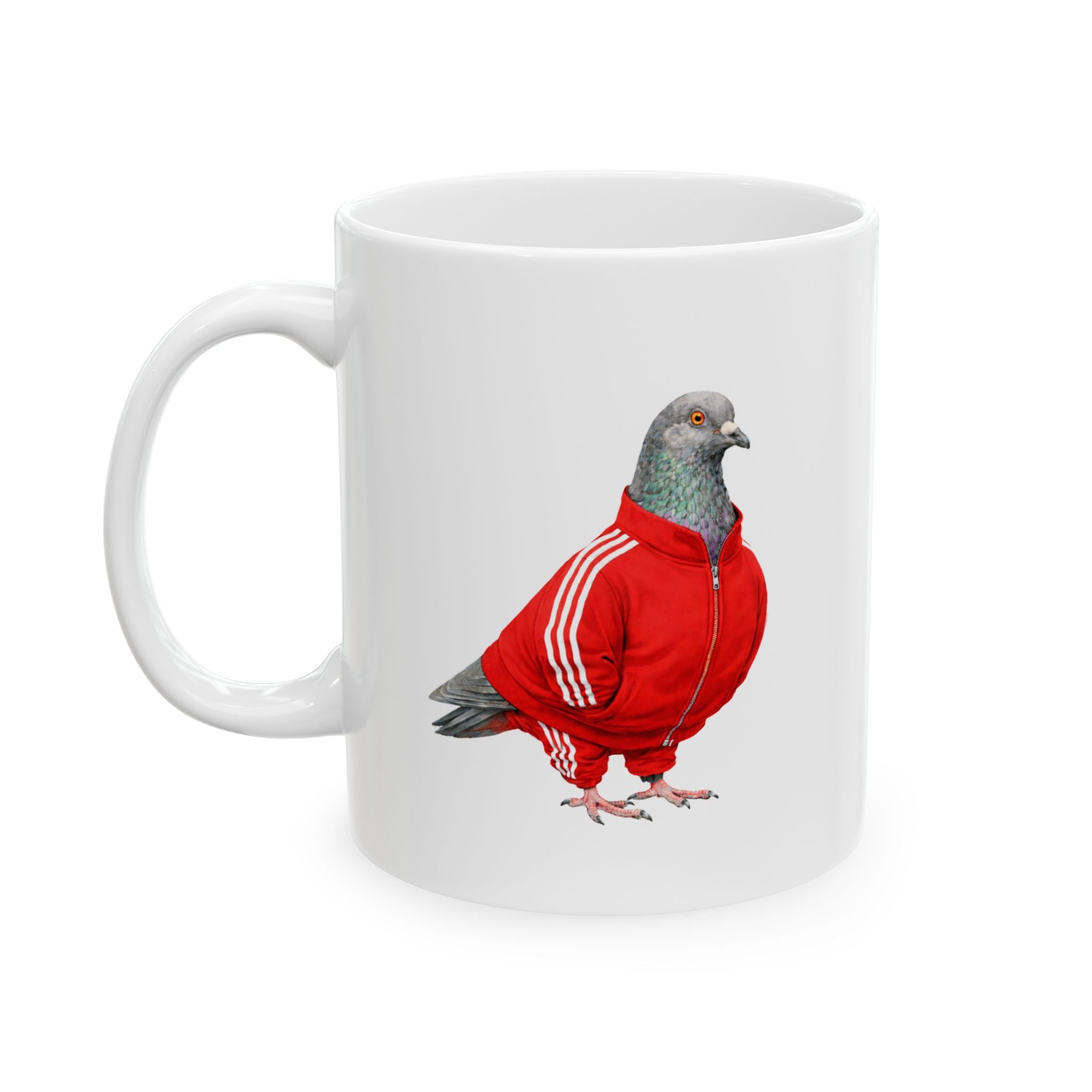Customizable Brighton Beach NYC Pigeon Mug | New York Brooklyn Track Suit Bird Lovers Ceramic Coffee Cup