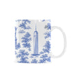 Manhattan Blue Toile de Jouy Mug with One World Trade | New York City Chinoiserie Ceramic Mug Custom White Mug (11oz)