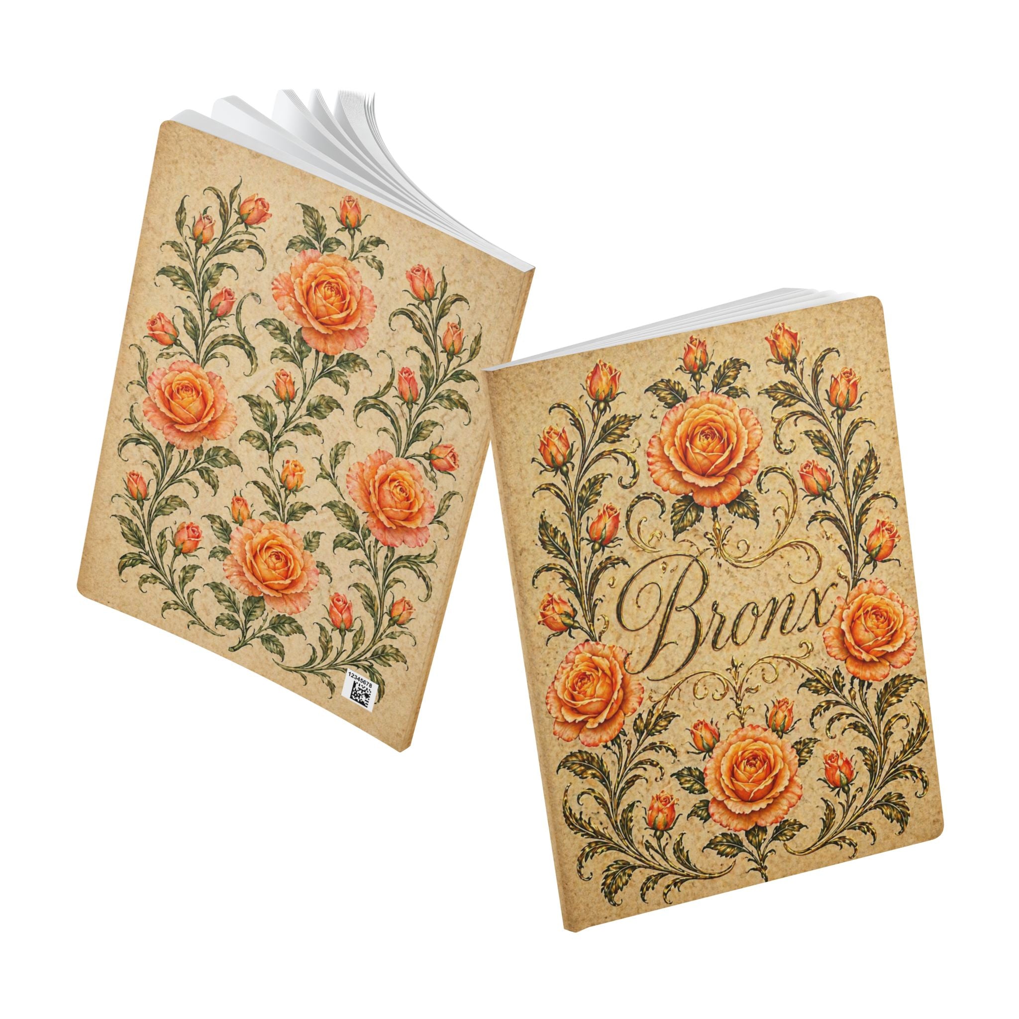 Bronx Vintage-style Floral Journal — Bronx Garden Softcover Notebook