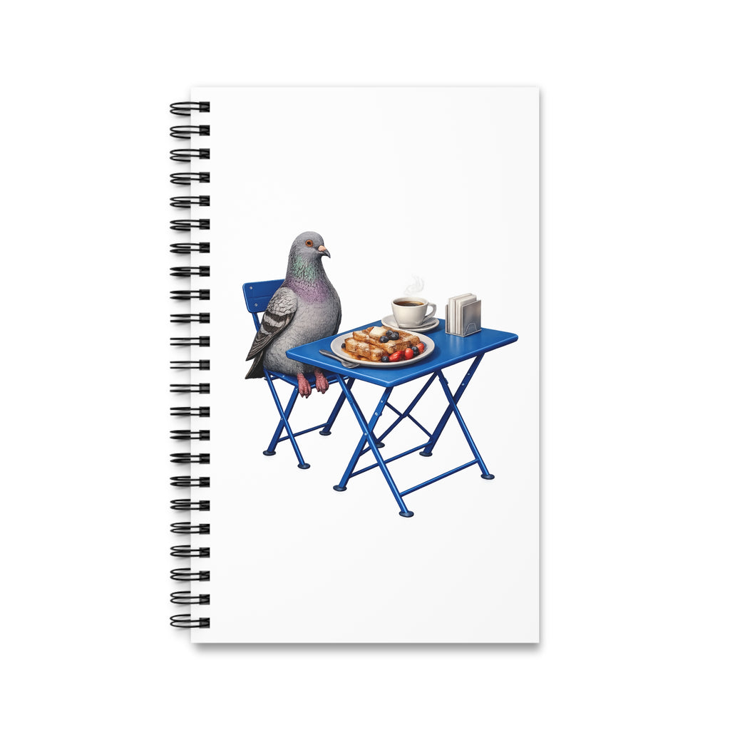 Customizable West Village NYC Pigeon Spiral Journal | Bird Lovers Notebook
