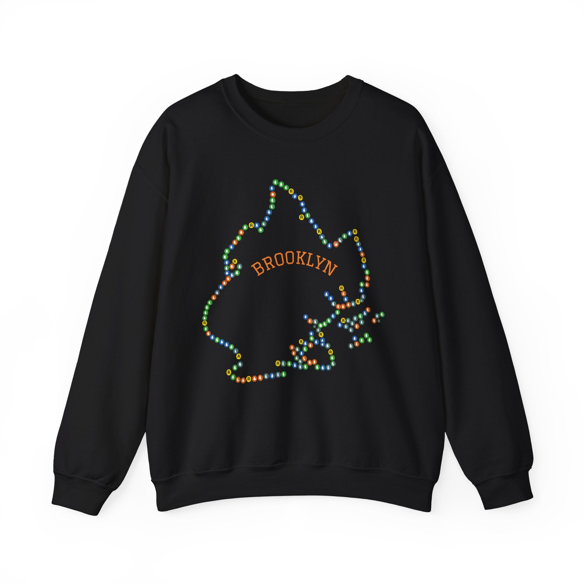 Brooklyn Map Subway Signs Sweatshirt | NYC Crewneck Sweater