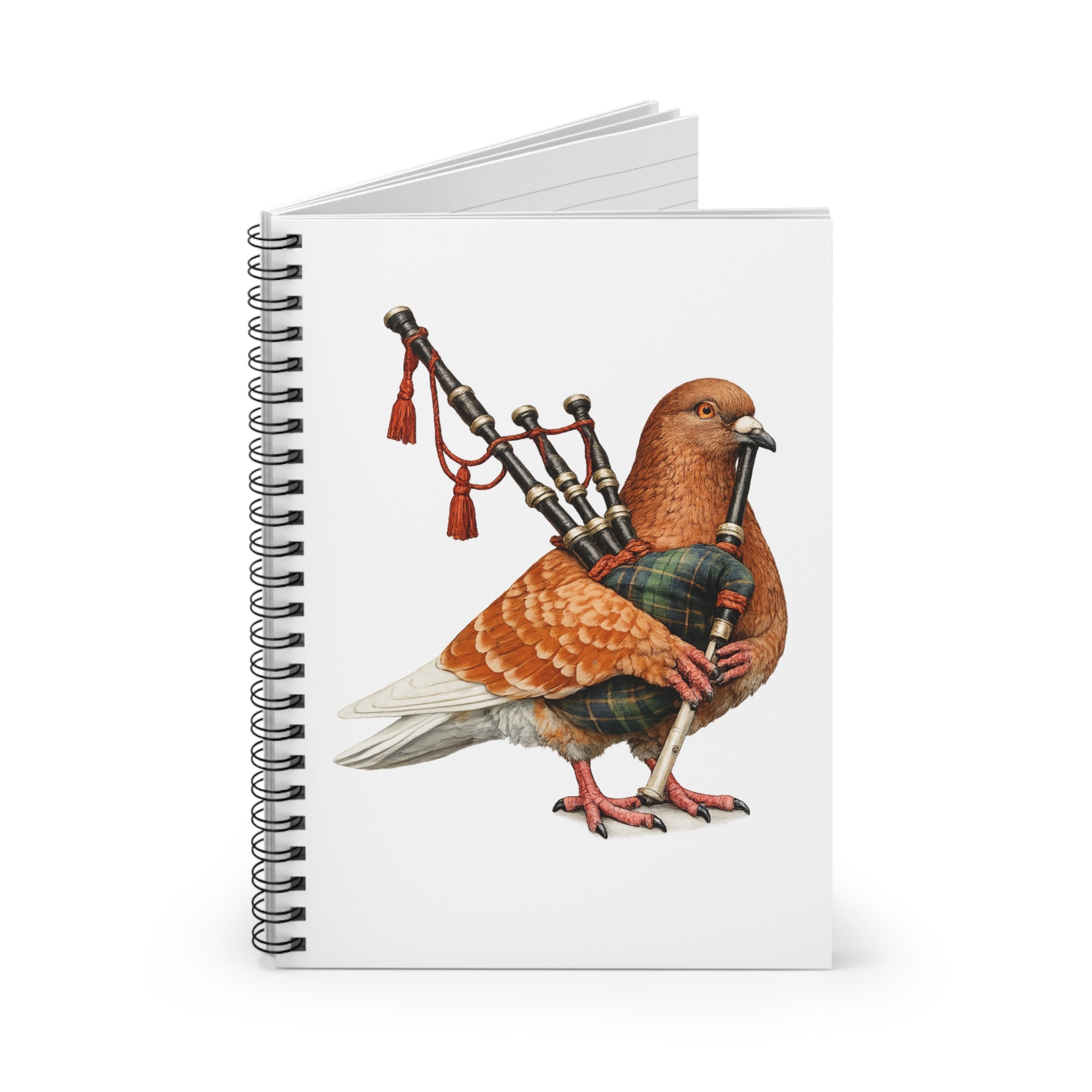 Customizable Woodlawn NYC Pigeon Spiral Journal | Bronx Redheaded Irish Bagpipe Bird Lovers Notebook