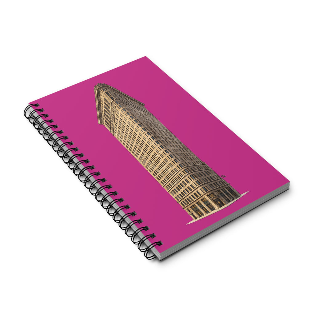 Flatiron Building Pop Art Notebook   NYC Architecture Spiral Journal