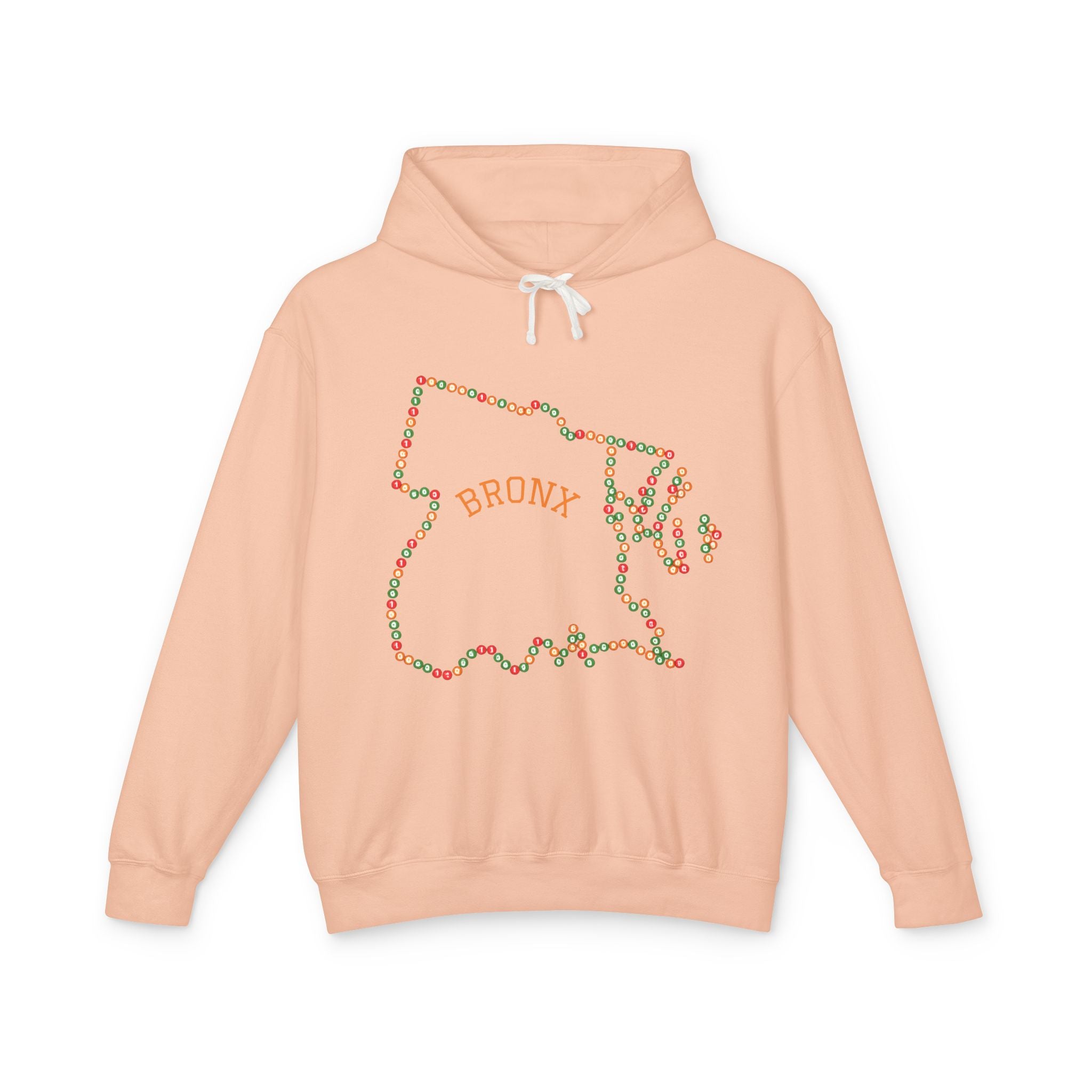 Bronx Map Subway  Hoodie | New York Borough Outline Hooded Sweatshirt