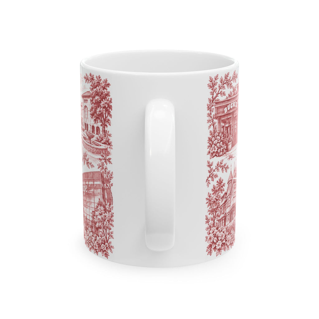 Silicon Valley Red Toile de Jouy 11oz Ceramic Mug