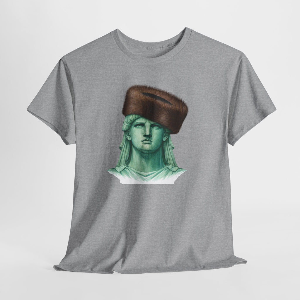 Statue of Liberty Crowned with Shtreimel T-Shirt | NYC Statue Tee