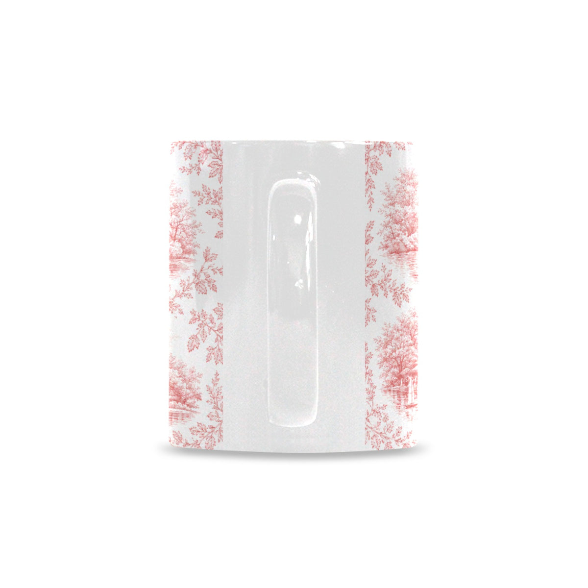 Central Park Red Toile de Jouy Mug | Manhattan Chinoiserie Ceramic Coffee Cup Custom White Mug (11oz)