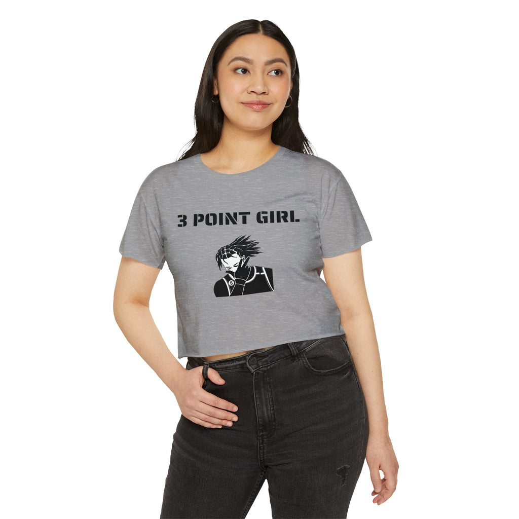 3 Point Girl Crop Top Tee | New York Knicks Jalen Brunson Basketball T-shirt