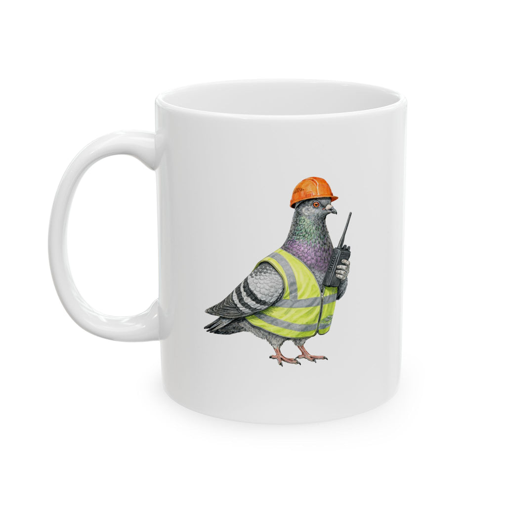 Customizable Red Hook NYC Pigeon Mug | Dock Worker Construction Bird Lovers Ceramic Coffee Cup