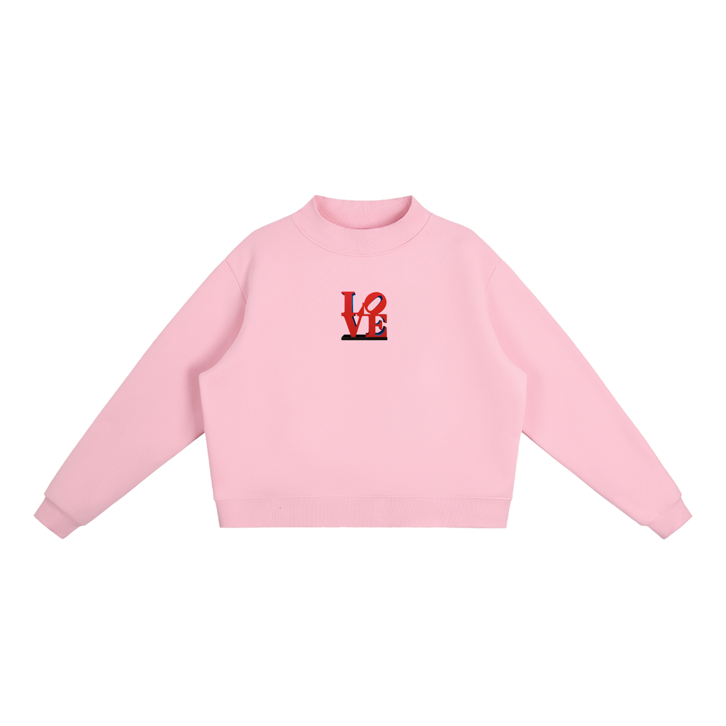 Icons of New York Fleece Mock-Neck Crew Sweatshirt