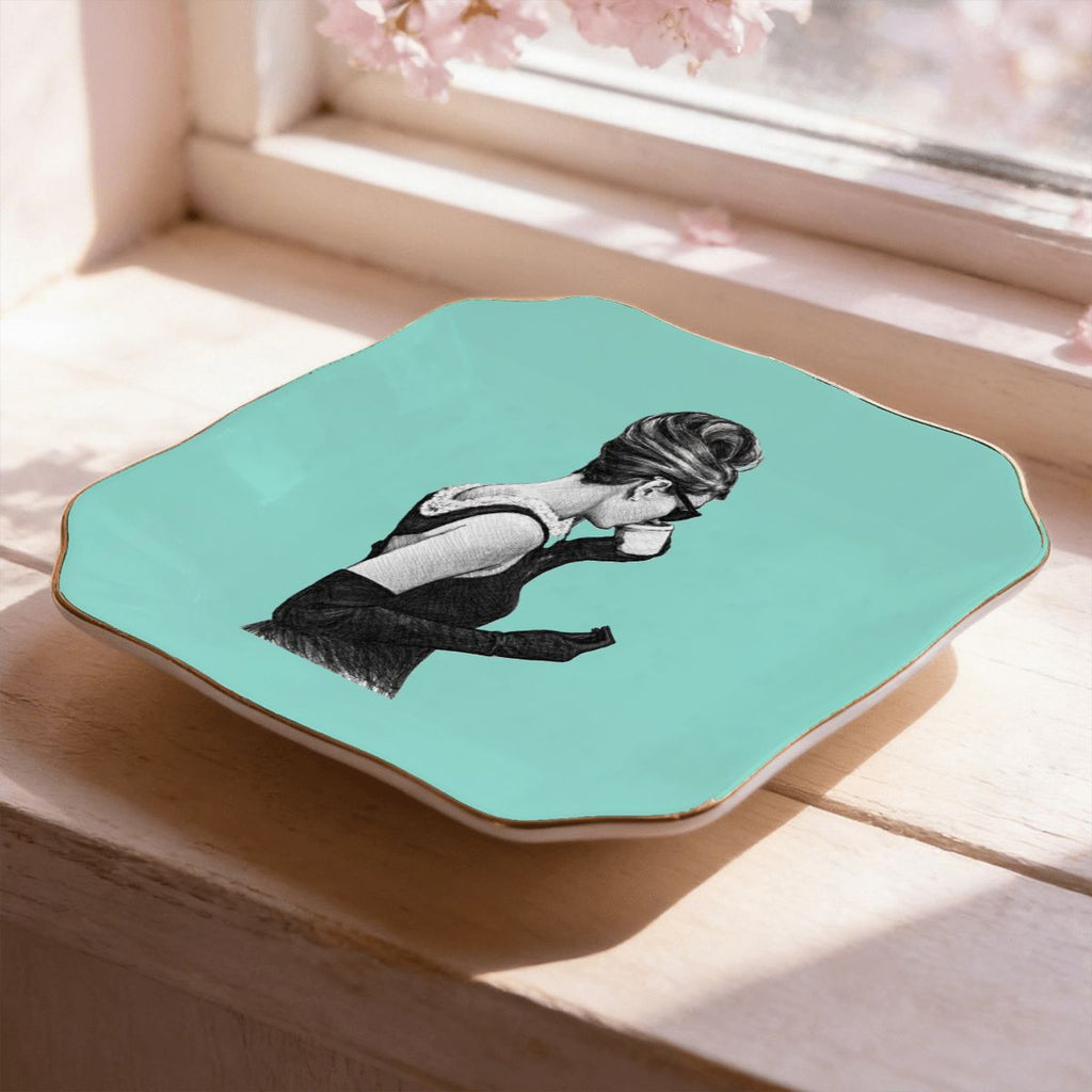 Breakfast in New York Robin's Egg Blue Jewelry and Trinket Tray