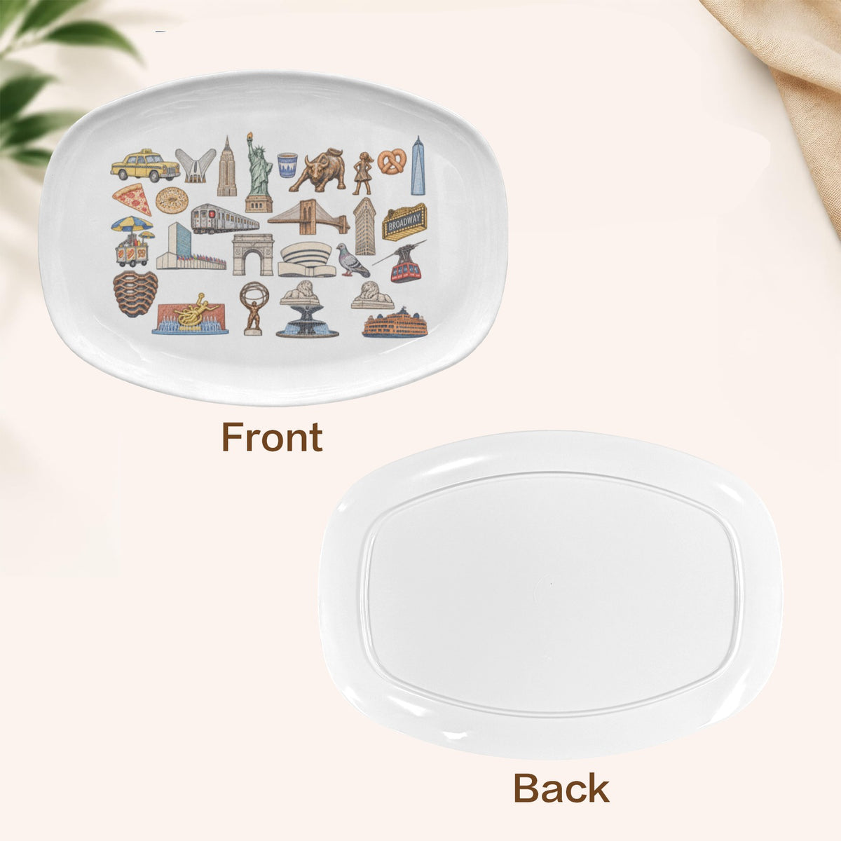 Icons of New York Melamine Bagel Tray