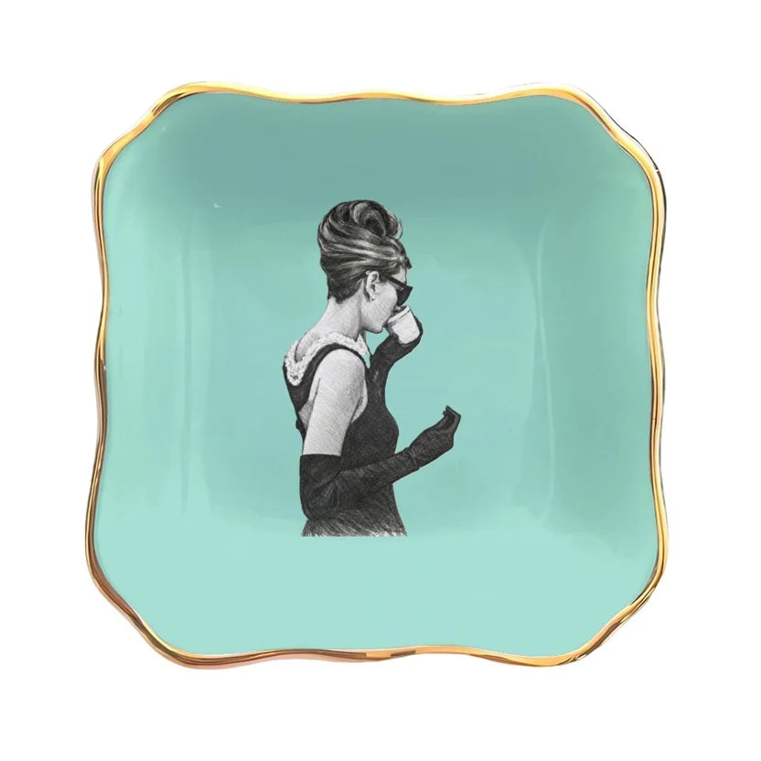 Breakfast in New York Robin's Egg Blue Jewelry and Trinket Tray