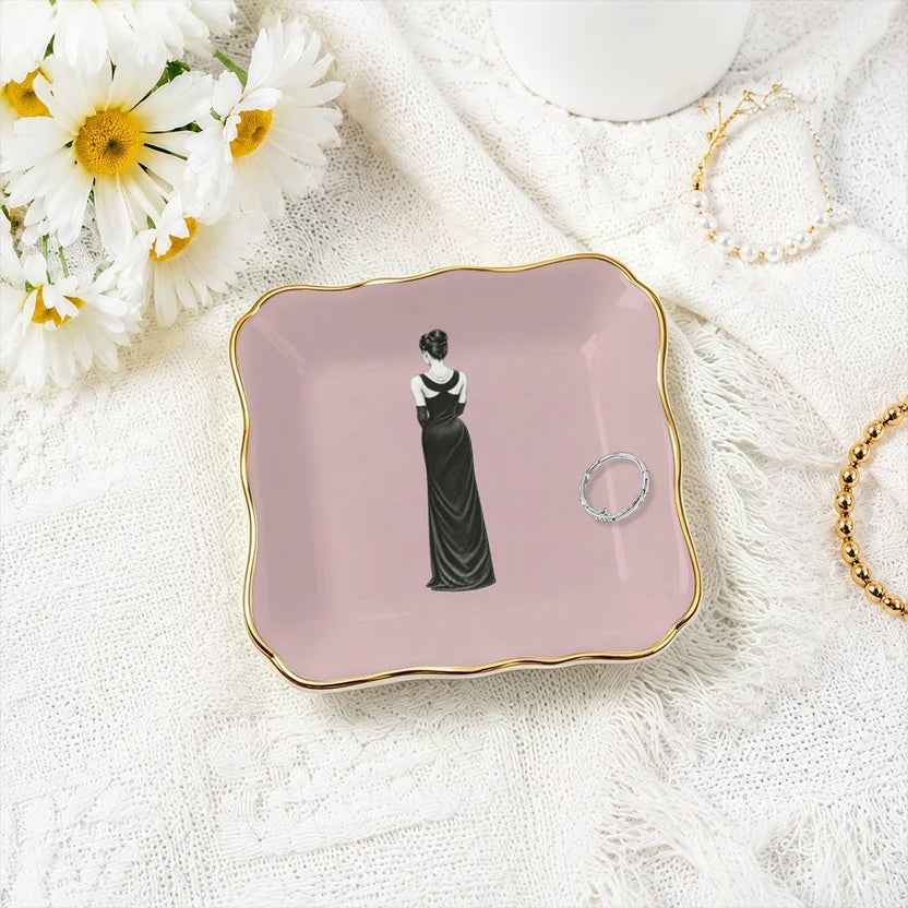 Audrey's Back Blush Pink Jewelry and Trinket Tray