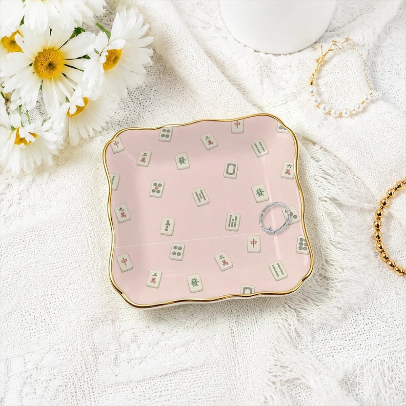 Chinatown Mahjong Dice Tray and Trinket Tray