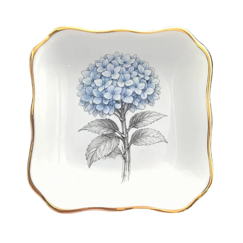 Hamptons Blue Hydrangea Jewelry and Trinket Tray