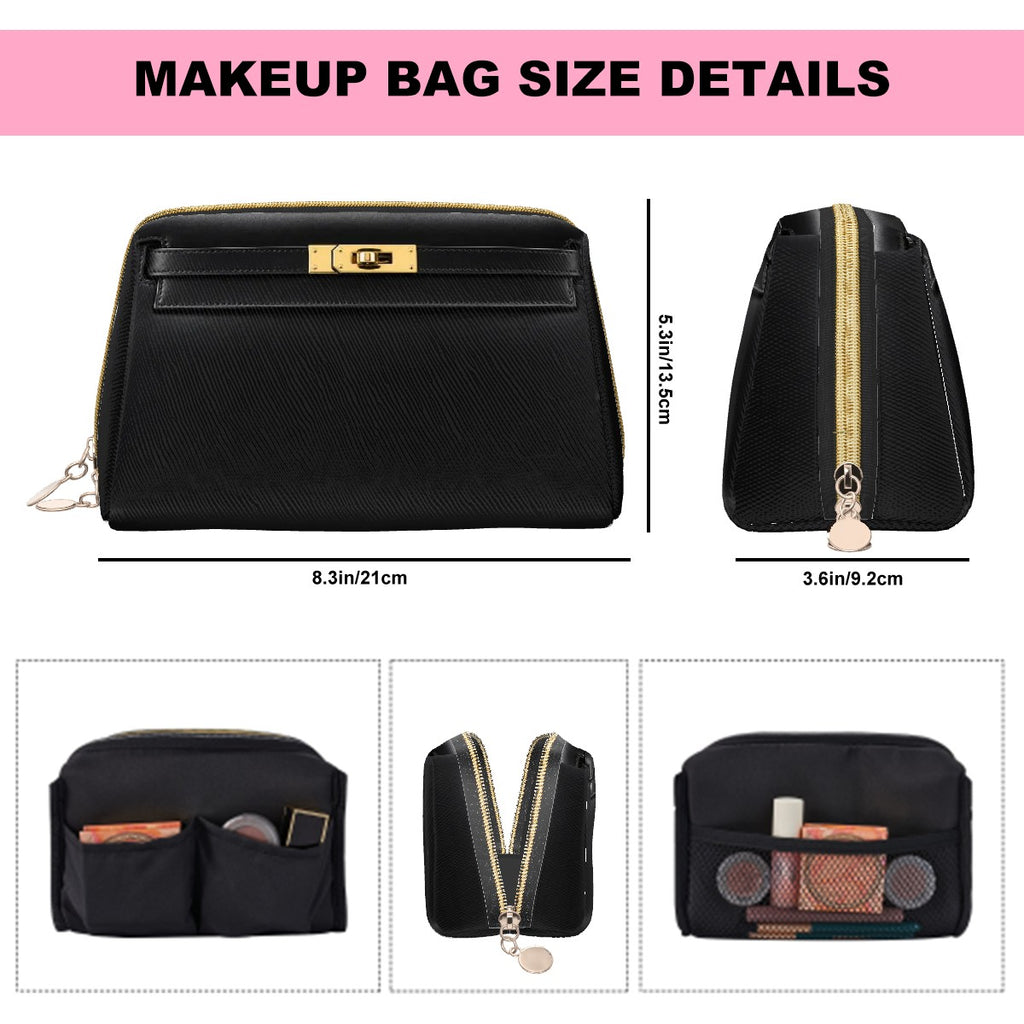 Canal Street Black PVC Leather Makeup Bag