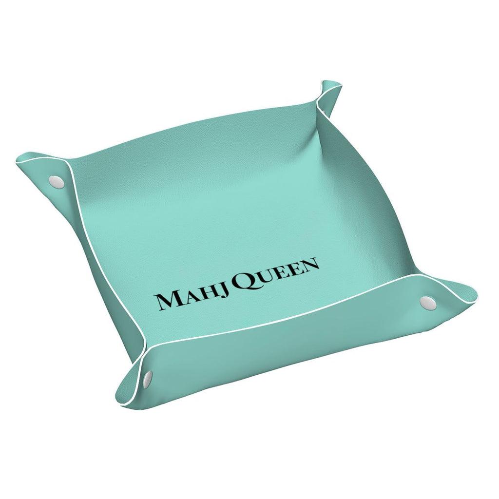 Mahj Queen Robin's Egg Blue PVC Leather Mahjong Dice Tray