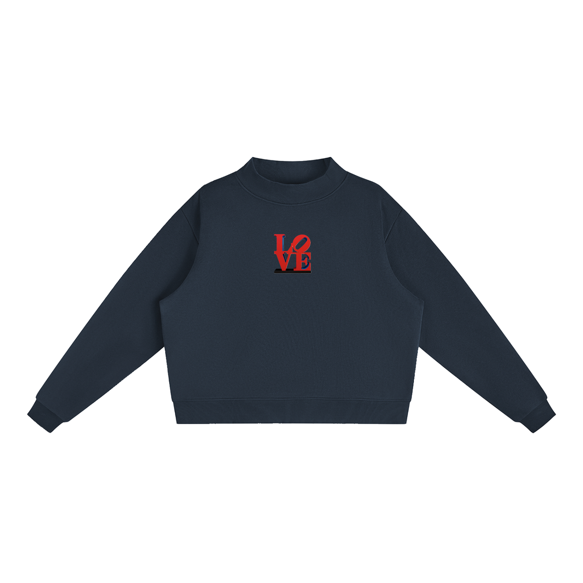 Icons of New York Fleece Mock-Neck Crew Sweatshirt