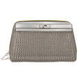 Canal Street Silver PVC Leather Makeup Bag