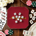 Mahj Queen Maroon Burgundy Mahjong Dice and Trinket Tray