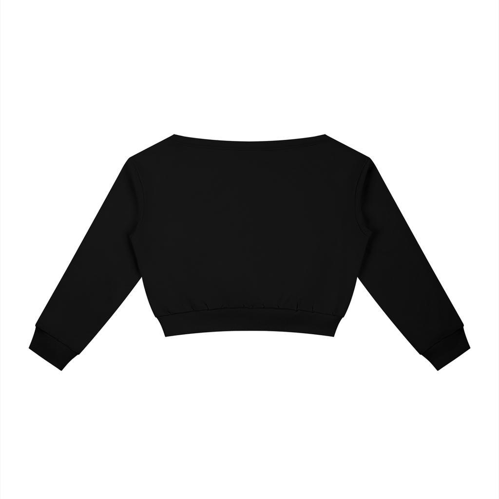 Travel Day NYC Airport Comfy Off-Shoulder Sweatshirt -- "JFK v LGA = NYC" Travel Math Airplane Crop Top
