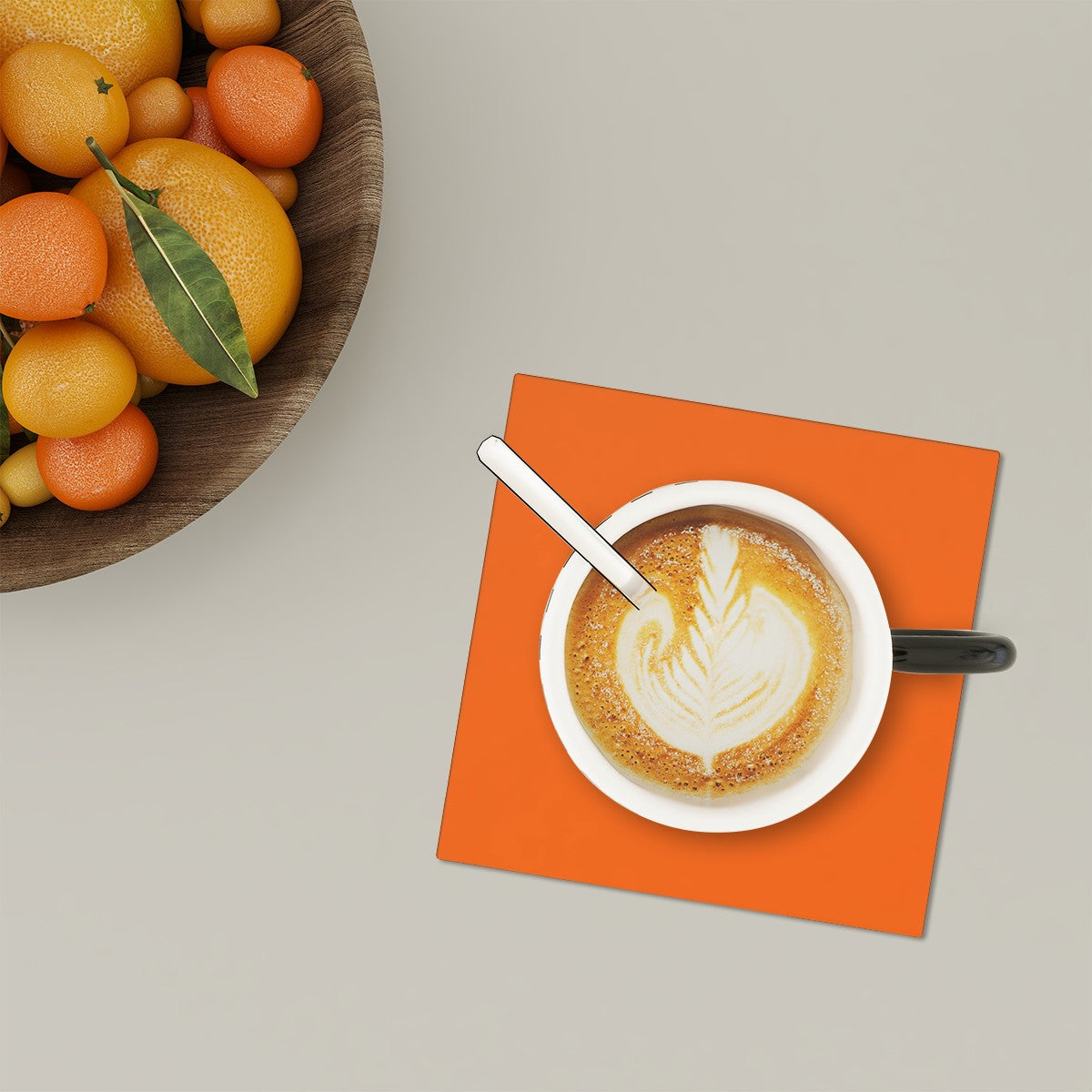 Mahj Queen 6 piece Square Coaster Set -- Orange, Robin's Egg Blue, Maroon Coasters