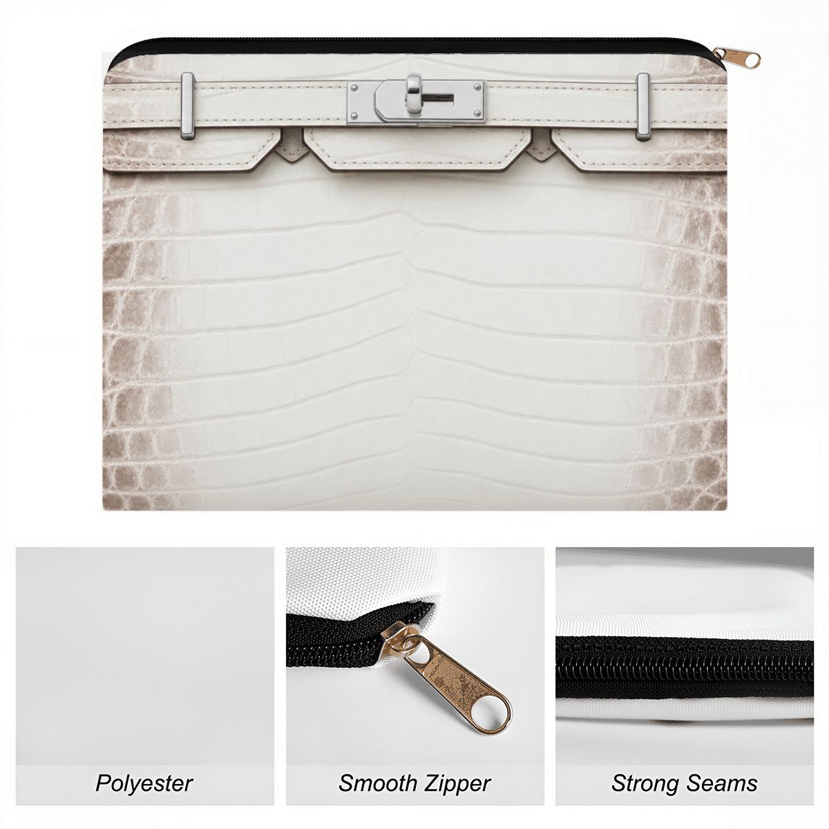 Canal Street White Large Coin Purse