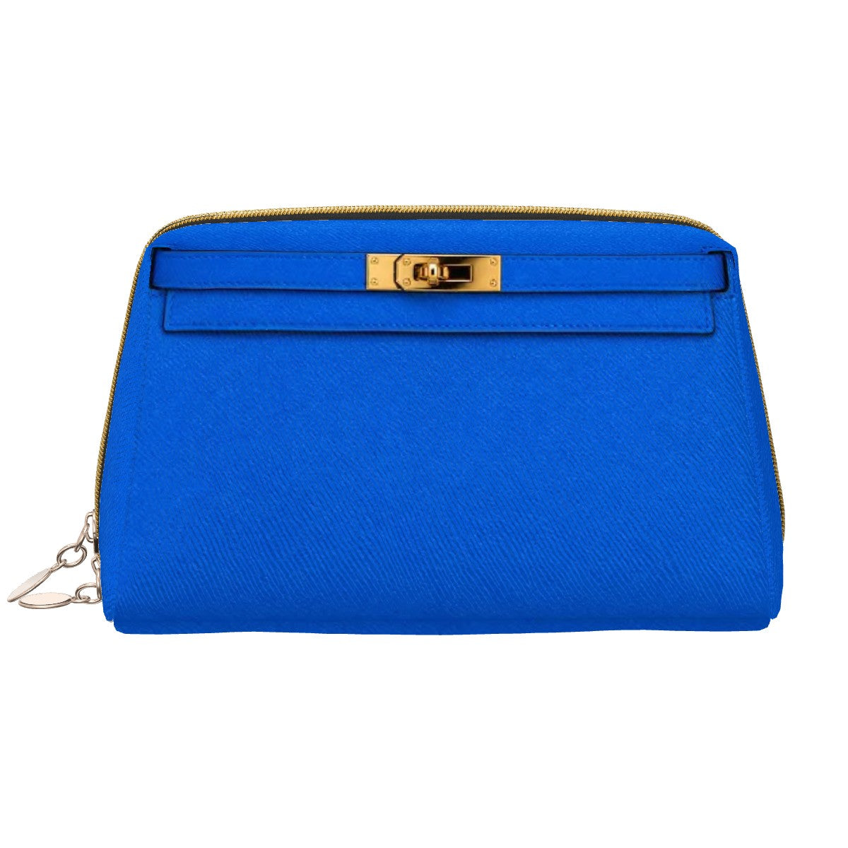 Canal Street Electric Blue PVC Leather Makeup Bag