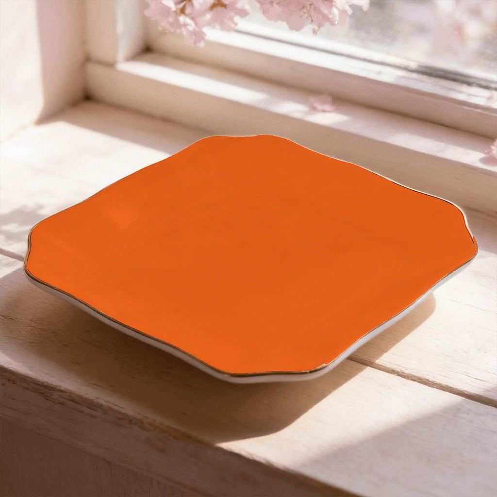 Orange Jewelry and Trinket Tray