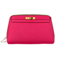 Canal Street Bright Pink PVC Leather Makeup Bag