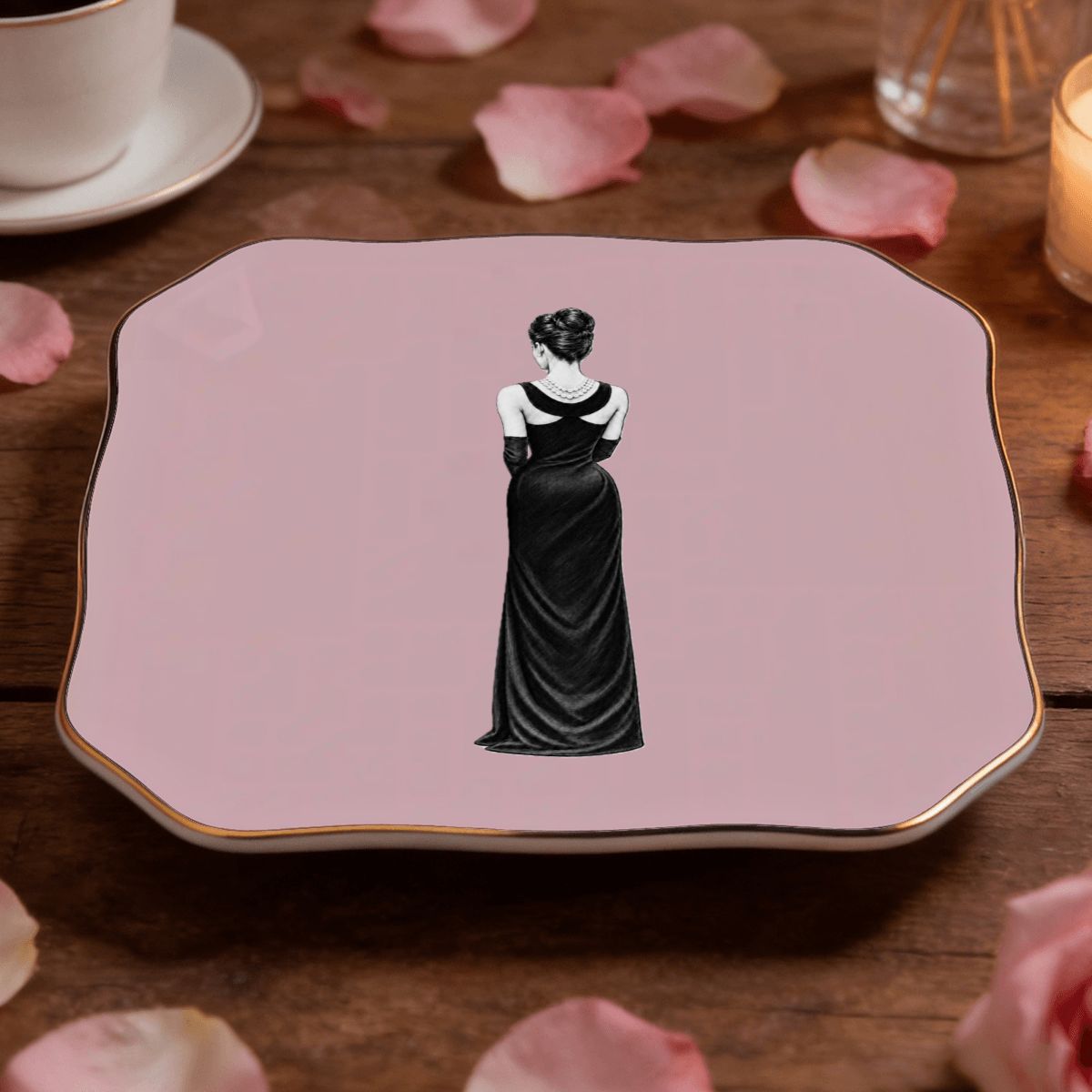 Audrey's Back Blush Pink Jewelry and Trinket Tray