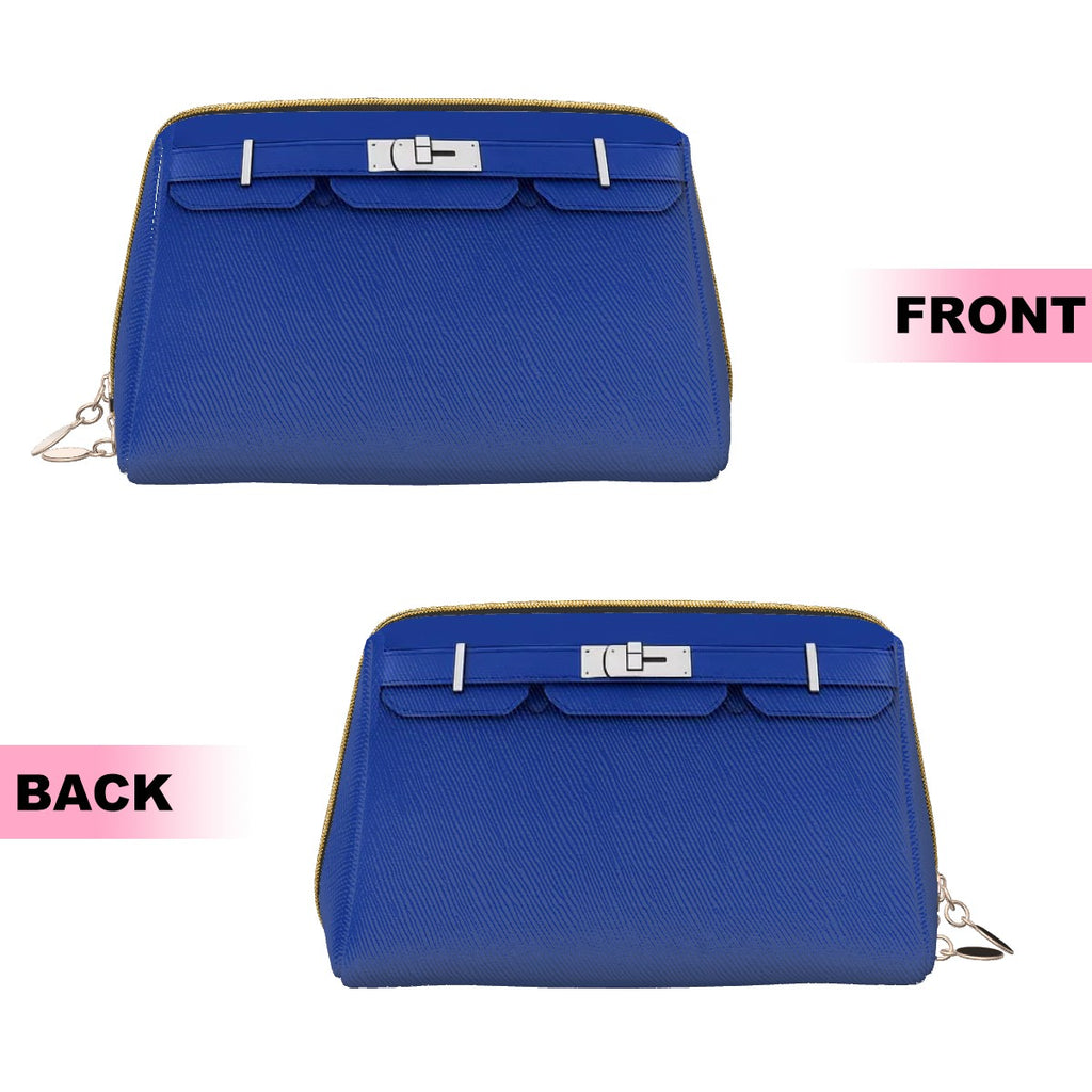 Canal Street Blue PVC Leather Makeup Bag