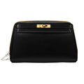Canal Street Black PVC Leather Makeup Bag