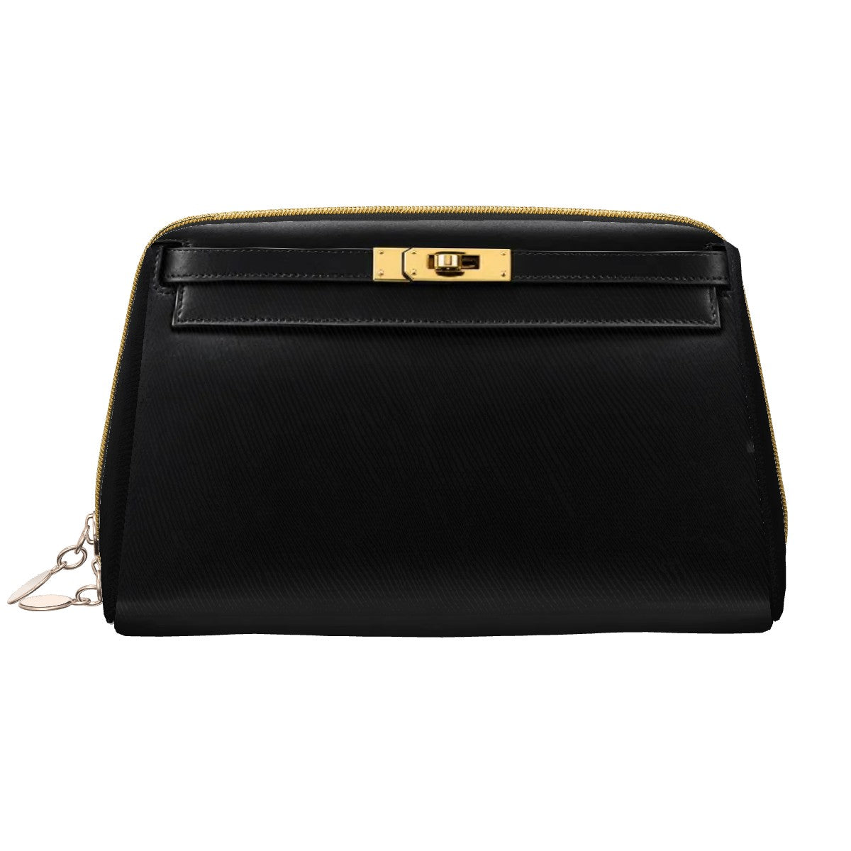 Canal Street Black PVC Leather Makeup Bag