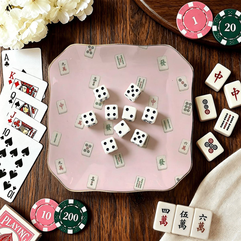 Chinatown Mahjong Dice Tray and Trinket Tray