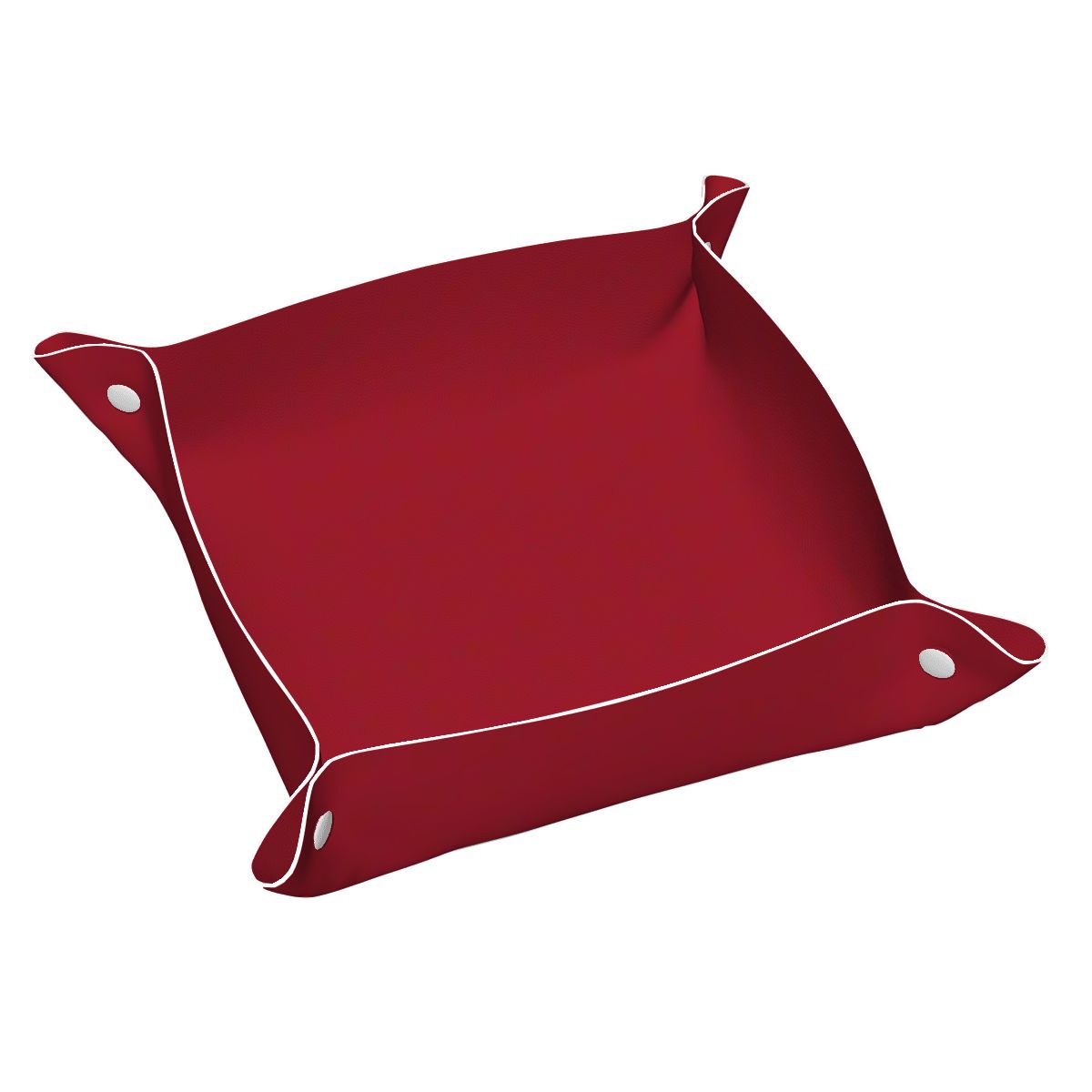 Maroon PVC Leather Mahjong Dice Tray