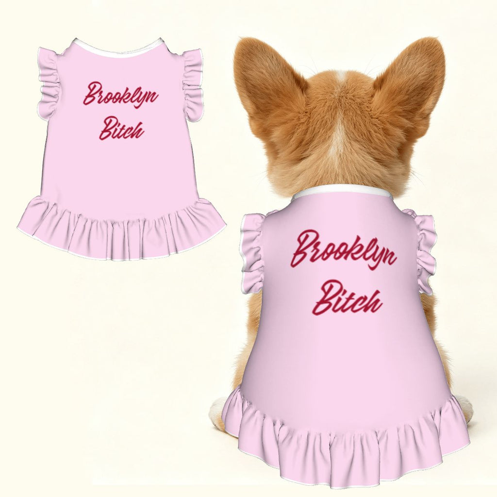 Brooklyn Bitch Ruffle Hem Dog Dress