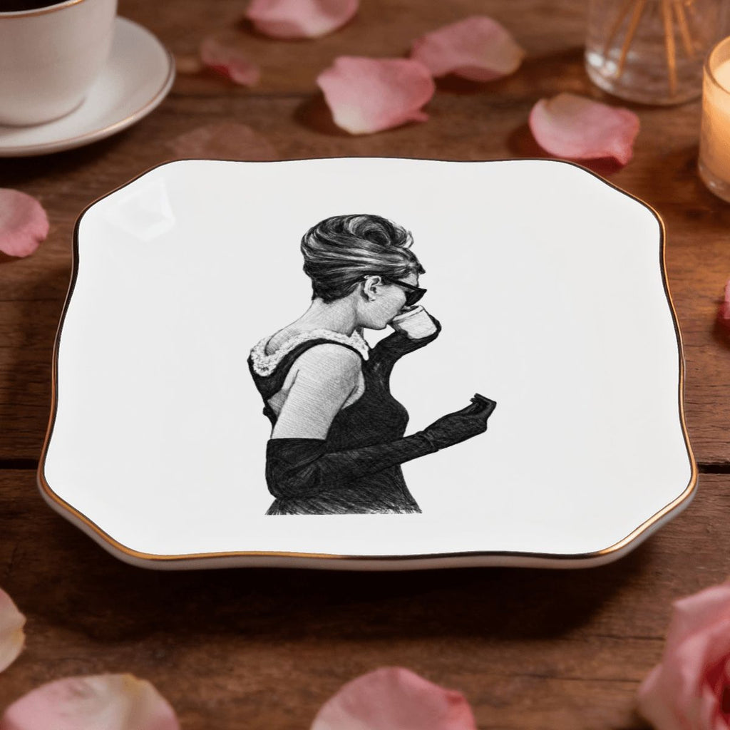 Breakfast in New York White Jewelry and Trinket Tray