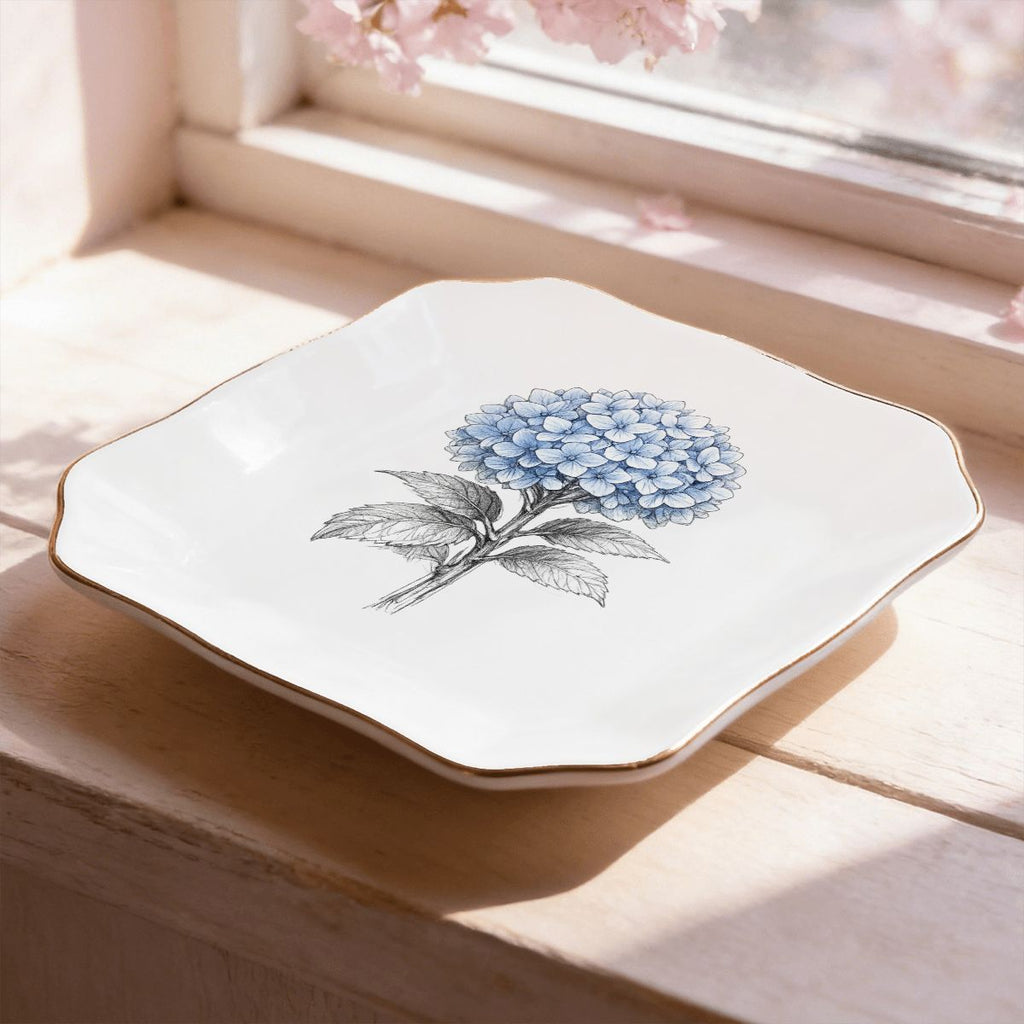 Hamptons Blue Hydrangea Jewelry and Trinket Tray