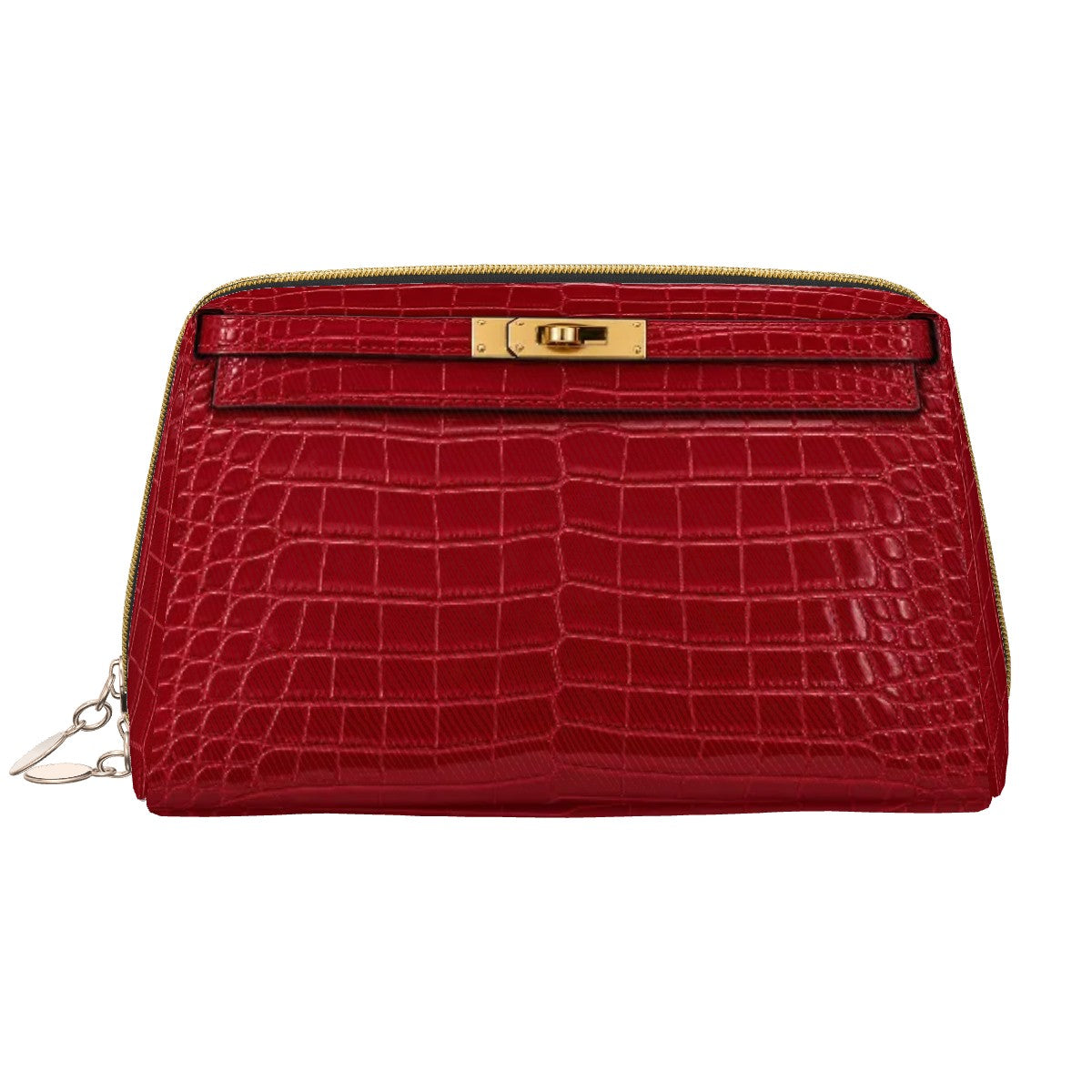 Canal Street Red Crock PVC Leather Makeup Bag