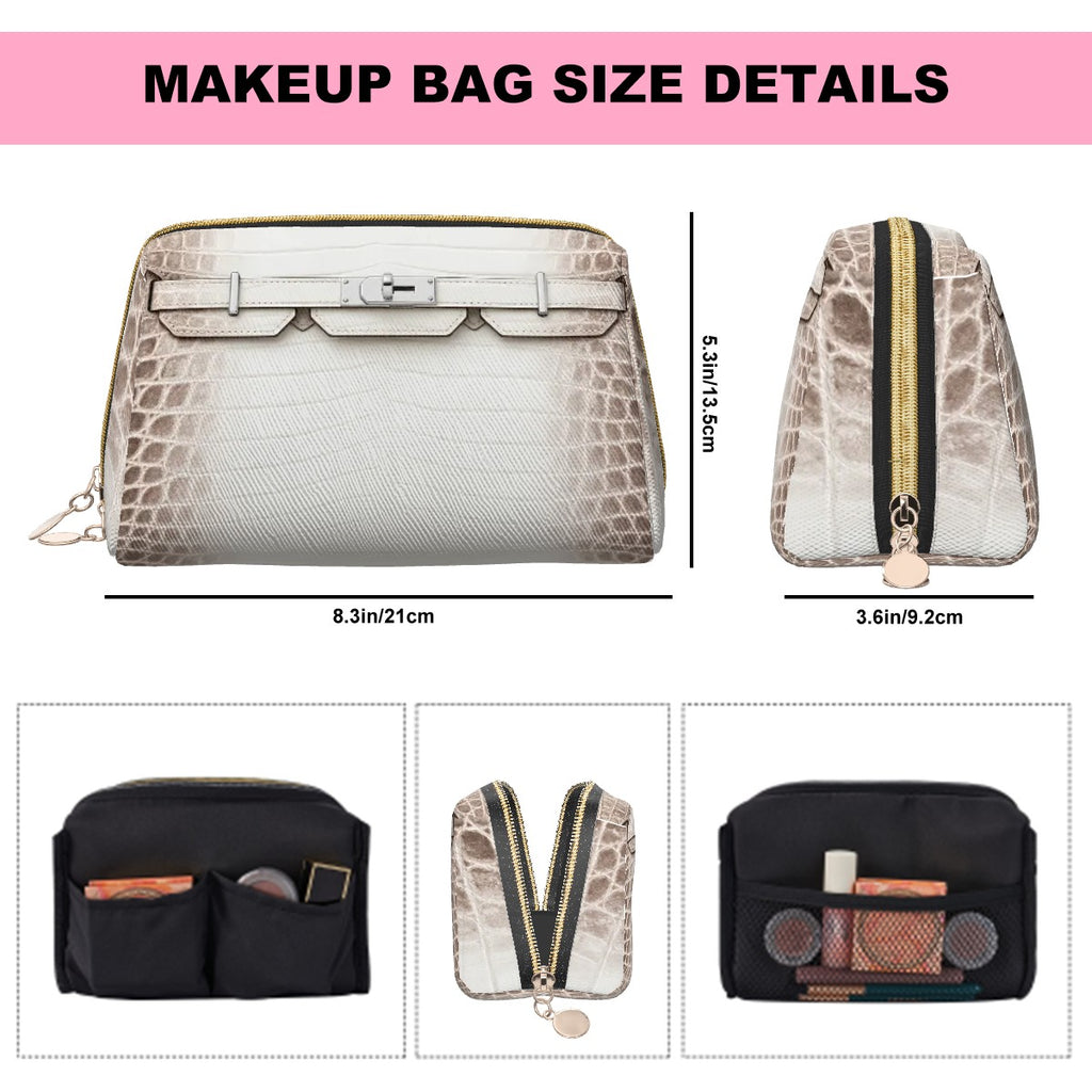 Canal Street White PVC Leather Makeup Bag