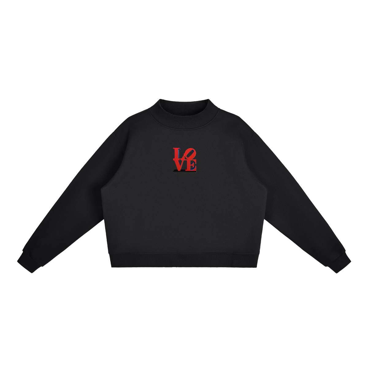 Icons of New York Fleece Mock-Neck Crew Sweatshirt