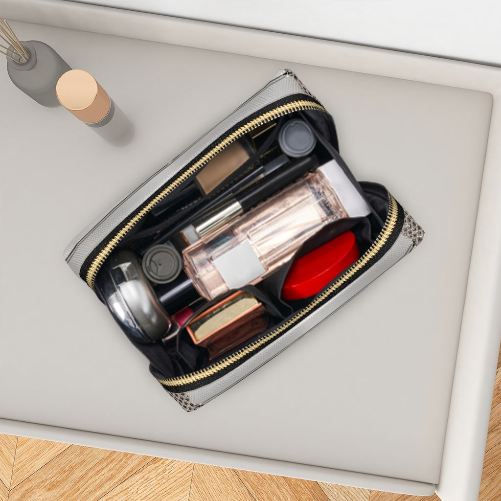 Canal Street Silver PVC Leather Makeup Bag