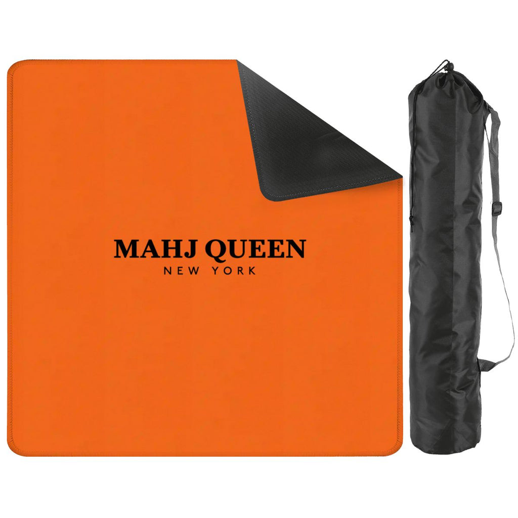 Orange Mahj Queen Mahjong Mat 31.5"x31.5" (Ship Folded)