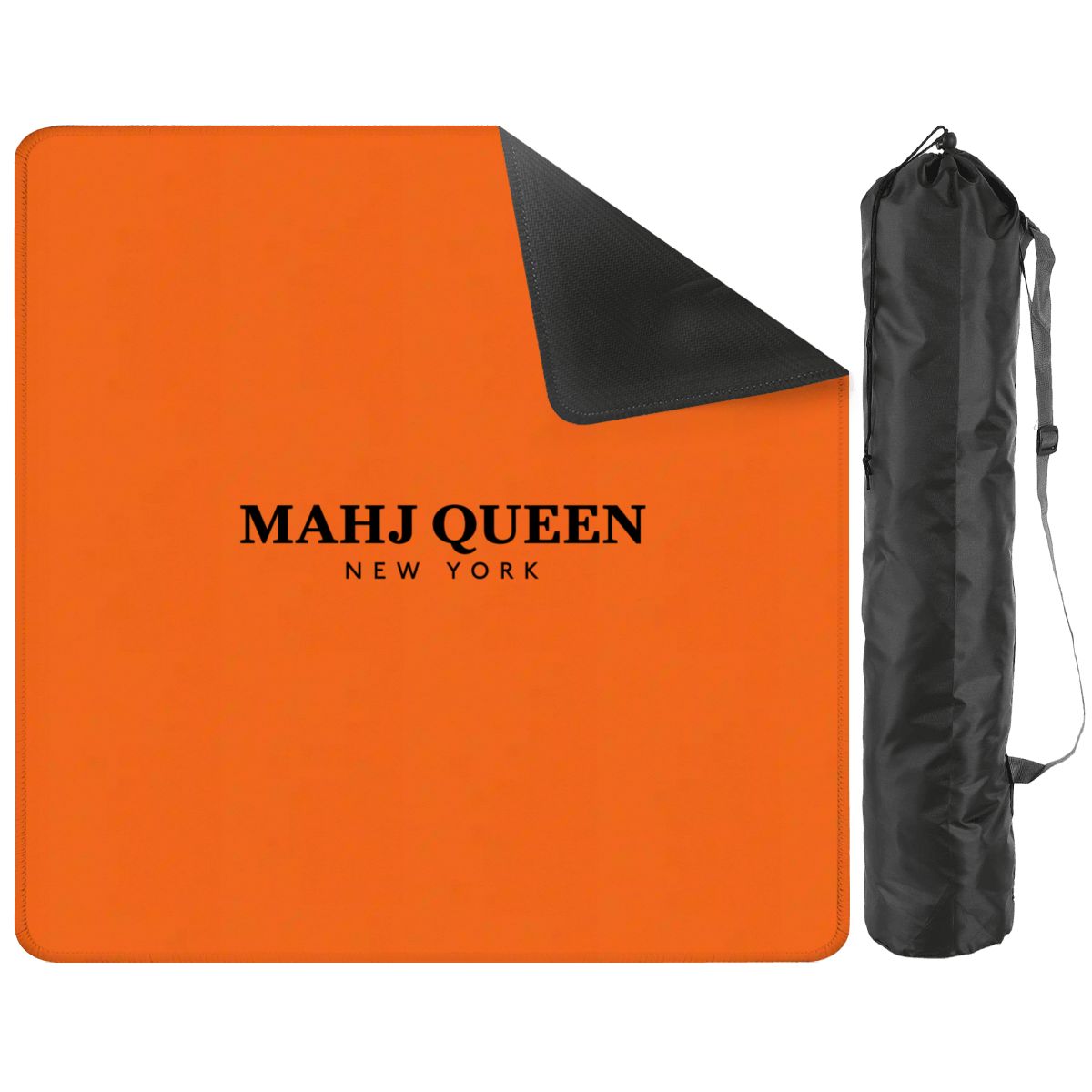 Orange Mahj Queen Mahjong Mat 31.5"x31.5" (Ship Folded)
