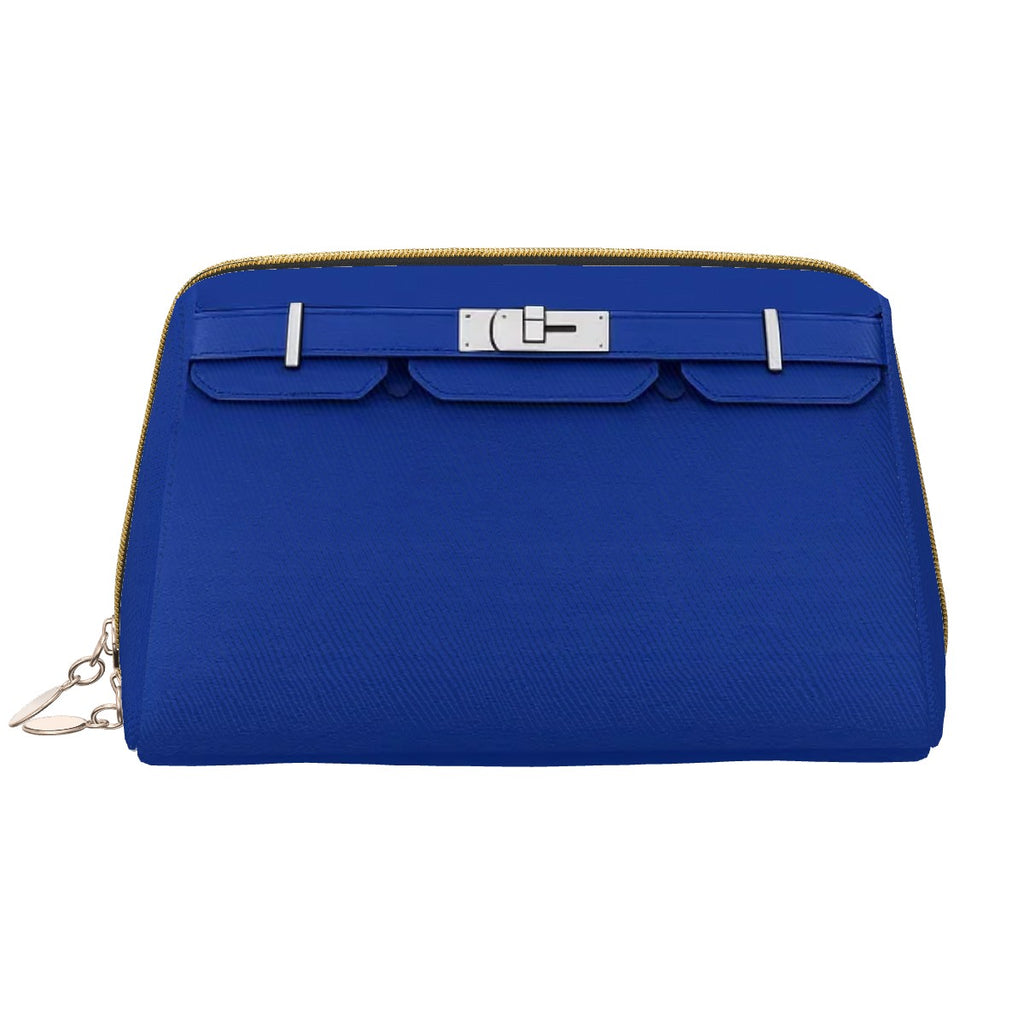 Canal Street Blue PVC Leather Makeup Bag