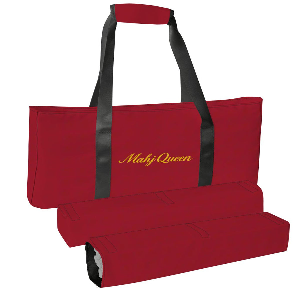 Mahj Queen Burgundy Mahjong Bag Set 3 Pcs
