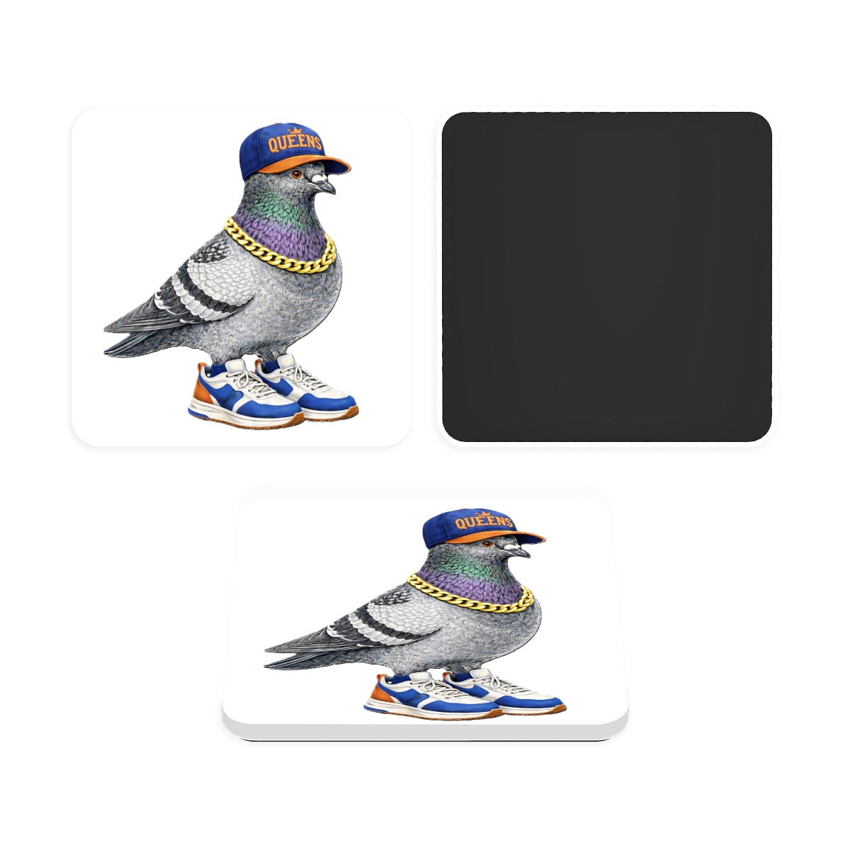 Square Acrylic Fridge Magnets Queens Pigeon