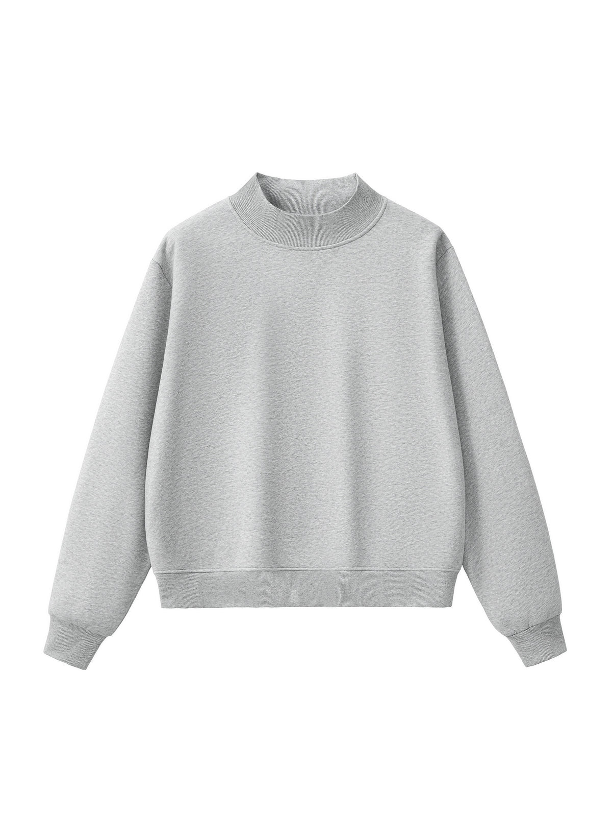 Thankful Fleece Mock-Neck Crew Sweatshirt -- Thanksgiving Sweater
